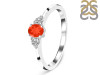 Red Onyx & White Topaz Ring ROX-RDR-2542.