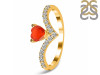 Red Onyx & White Topaz Ring ROX-RDR-2749.