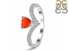 Red Onyx & White Topaz Ring ROX-RDR-2749.