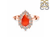 Red Onyx & White Topaz Ring ROX-RDR-2770.