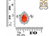 Red Onyx & White Topaz Ring ROX-RDR-2770.