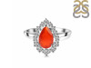 Red Onyx & White Topaz Ring ROX-RDR-2770.