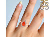 Red Onyx & White Topaz Ring ROX-RDR-2770.