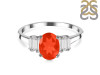 Red Onyx & White Topaz Ring ROX-RDR-2861.
