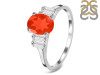 Red Onyx & White Topaz Ring ROX-RDR-2861.