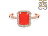 Red Onyx & White Topaz Ring ROX-RDR-3071.