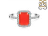 Red Onyx & White Topaz Ring ROX-RDR-3071.