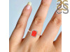 Red Onyx & White Topaz Ring ROX-RDR-3071.