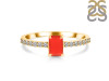 Red Onyx & White Topaz Ring ROX-RDR-3118.
