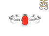 Red Onyx & White Topaz Ring ROX-RDR-3118.