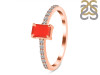 Red Onyx & White Topaz Ring ROX-RDR-3118.