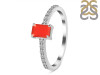 Red Onyx & White Topaz Ring ROX-RDR-3118.