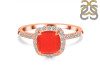 Red Onyx & White Topaz Ring ROX-RDR-3119.