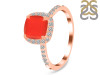 Red Onyx & White Topaz Ring ROX-RDR-3119.