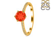 Red Onyx & White Topaz Ring ROX-RDR-3144.