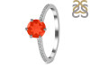 Red Onyx & White Topaz Ring ROX-RDR-3144.