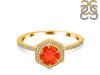 Red Onyx & White Topaz Ring ROX-RDR-3146.