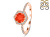 Red Onyx & White Topaz Ring ROX-RDR-3146.
