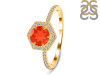 Red Onyx & White Topaz Ring ROX-RDR-3146.