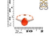 Red Onyx & White Topaz Ring ROX-RDR-3148.
