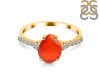 Red Onyx & White Topaz Ring ROX-RDR-3148.