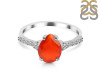 Red Onyx & White Topaz Ring ROX-RDR-3148.