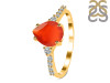 Red Onyx & White Topaz Ring ROX-RDR-3148.