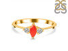 Red Onyx & White Topaz Ring ROX-RDR-3155.