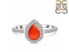 Red Onyx & White Topaz Ring ROX-RDR-3161.