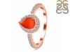Red Onyx & White Topaz Ring ROX-RDR-3161.