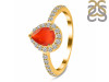 Red Onyx & White Topaz Ring ROX-RDR-3161.