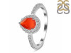 Red Onyx & White Topaz Ring ROX-RDR-3161.