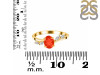 Red Onyx & White Topaz Ring ROX-RDR-3163.