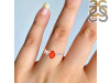 Red Onyx & White Topaz Ring ROX-RDR-3163.