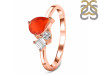 Red Onyx & White Topaz Ring ROX-RDR-3199.