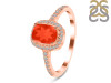 Red Onyx & White Topaz Ring ROX-RDR-3263.