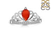 Red Onyx & White Topaz Ring ROX-RDR-365.