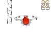 Red Onyx & White Topaz Ring ROX-RDR-436.
