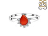 Red Onyx & White Topaz Ring ROX-RDR-436.