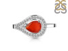 Red Onyx & White Topaz Ring ROX-RDR-438.