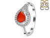 Red Onyx & White Topaz Ring ROX-RDR-438.