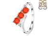 Red Onyx & White Topaz Ring ROX-RDR-447.