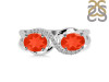 Red Onyx & White Topaz Ring ROX-RDR-456.