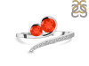 Red Onyx & White Topaz Ring ROX-RDR-470.