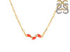 Red Onyx & White Topaz Necklace ROX-RDN-460.
