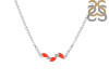 Red Onyx & White Topaz Necklace ROX-RDN-460.