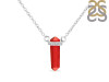 Red Onyx & White Topaz Pencil Necklace ROX-RN-84.