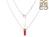 Red Onyx & White Topaz Pencil Necklace ROX-RN-84.