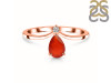 Red Onyx & White Topaz Ring ROX-RR-374.