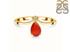 Red Onyx & White Topaz Ring ROX-RR-374.